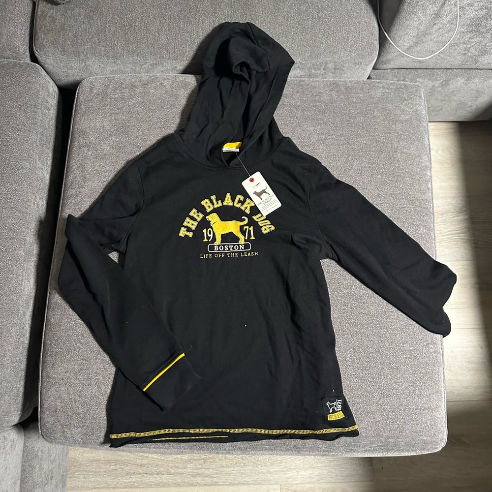 The Black Dog Boston Black and Yellow Hoodie